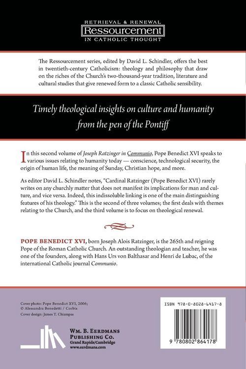 Produktbild: Joseph Ratzinger in Communio, Volume 2