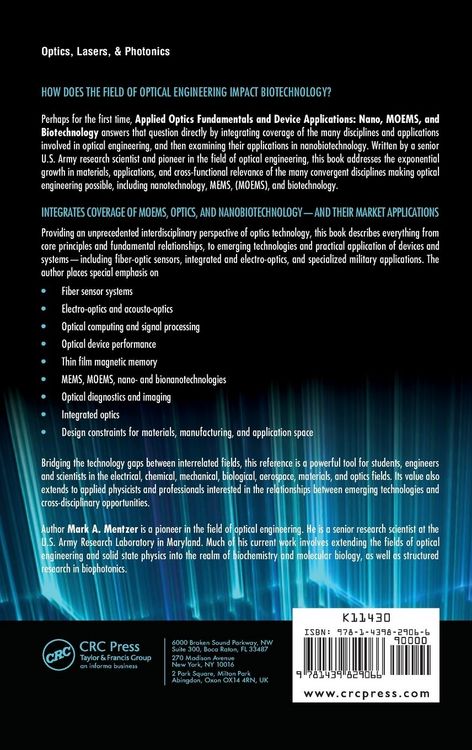 Produktbild: Applied Optics Fundamentals and Device Applications