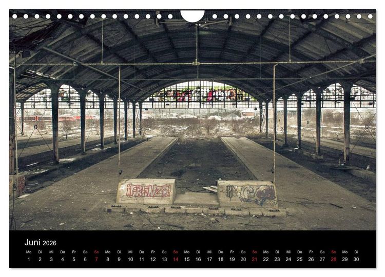 Produktbild: Verlassene Orte. Alter Postbahnhof Leipzig (Wandkalender 2026 DIN A4 quer), CALVENDO Monatskalender