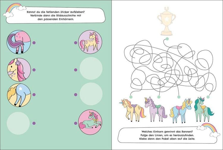 Produktbild: Meine Einhorn-Welt - R&auml;tselspa&szlig; mit Stickern
