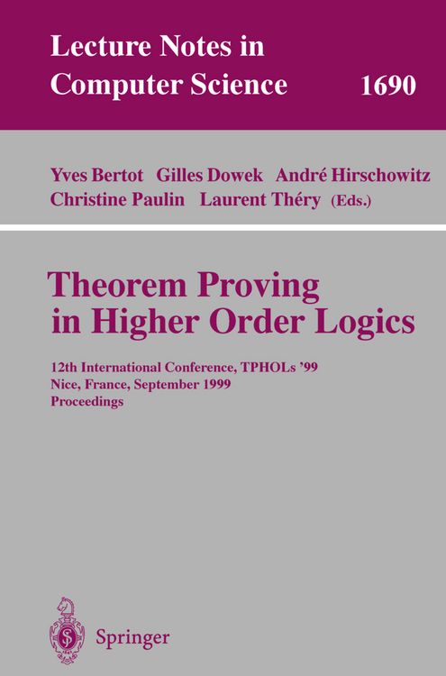 Produktbild: Theorem Proving in Higher Order Logics