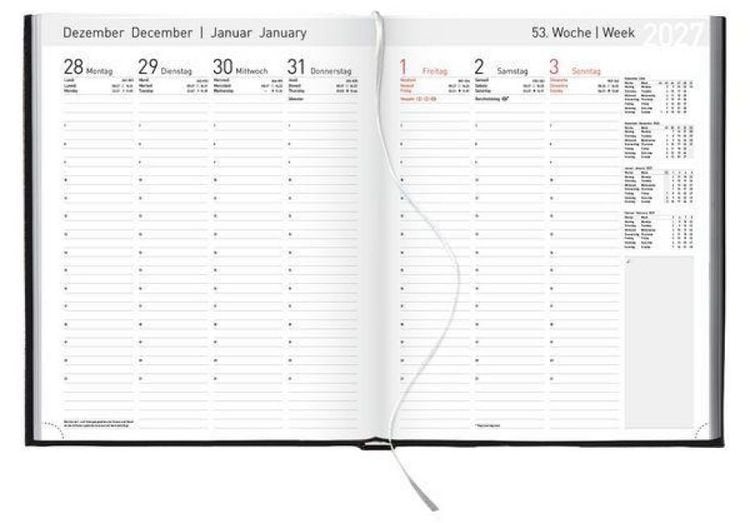 Produktbild: Buchkalender Manager-Timer Balaton schwarz 2027