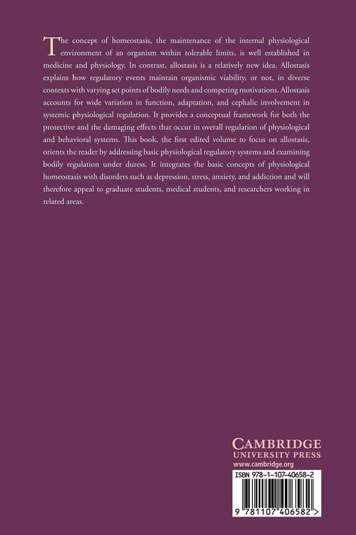 Produktbild: Allostasis, Homeostasis, and the Costs of Physiological Adaptation