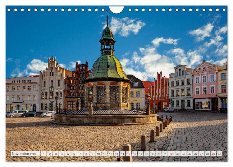 Produktbild: Wismar &ndash; Eine Hansestadt mit Charme (Wandkalender 2026 DIN A4 quer), CALVENDO Monatskalender
