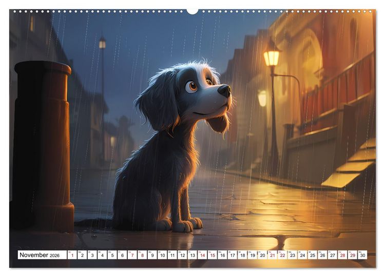 Produktbild: Lustige Comic Hunde (hochwertiger Premium Wandkalender 2026 DIN A2 quer), Kunstdruck in Hochglanz