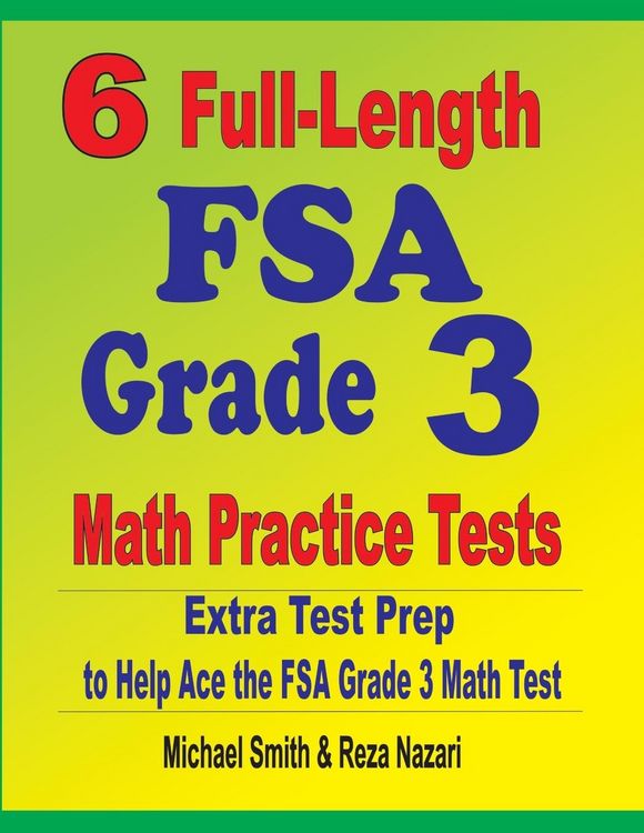 Produktbild: 6 Full-Length FSA Grade 3 Math Practice Tests