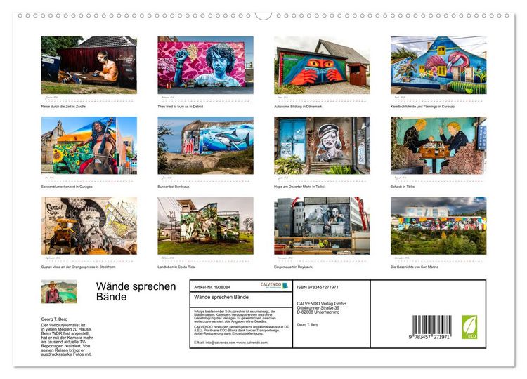 Produktbild: W&auml;nde sprechen B&auml;nde (hochwertiger Premium Wandkalender 2026 DIN A2 quer), Kunstdruck in Hochglanz