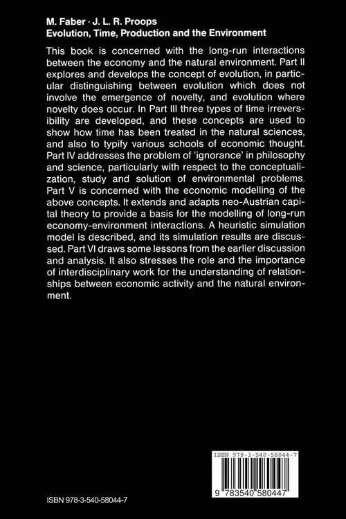 Produktbild: Evolution, Time, Production and the Environment