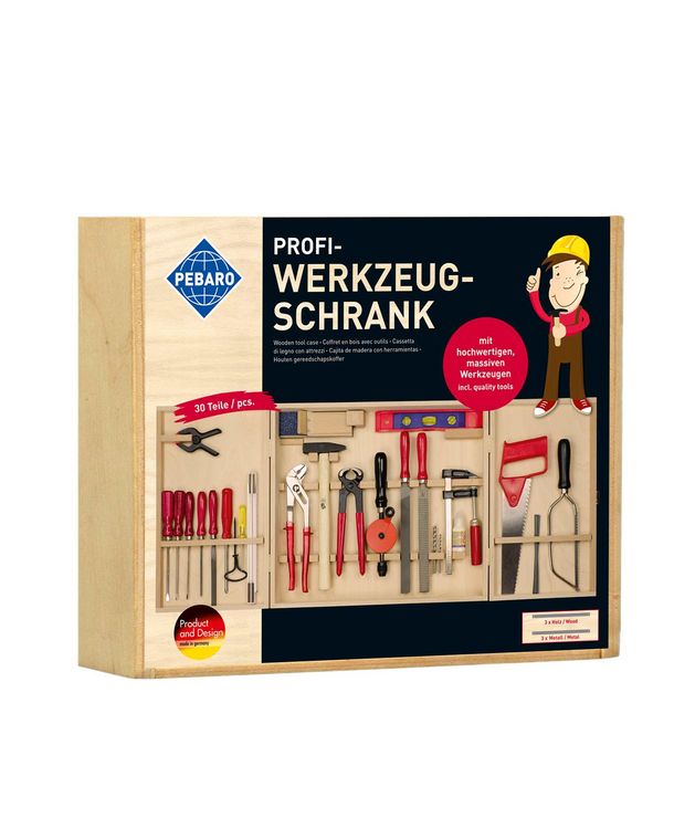 Produktbild: PEBARO 415 - Profi-Werkzeugschrank mit Young Worker Werkzeugen, Holz-Werkzeugschrank mit Zubeh&ouml;r