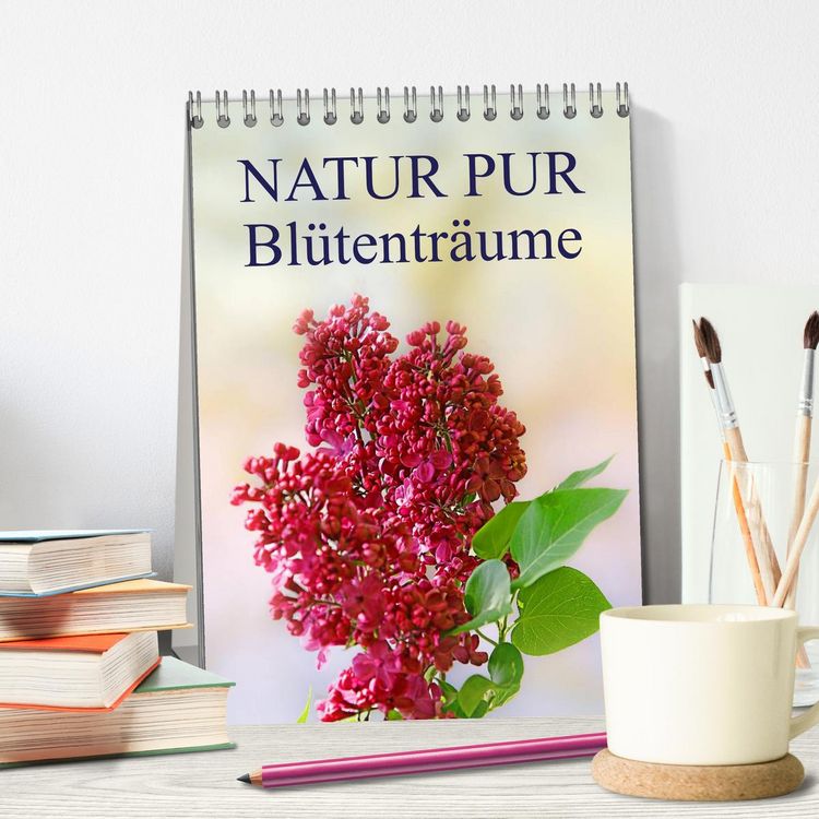 Produktbild: NATUR PUR Bl&uuml;tentr&auml;ume (Tischkalender 2026 DIN A5 hoch), CALVENDO Monatskalender