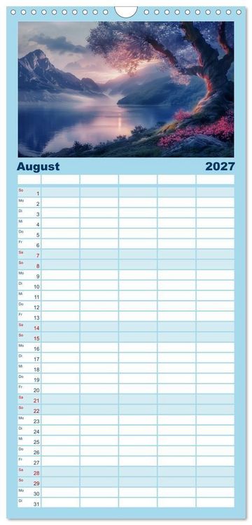 Produktbild: Familienplaner 2027 - Anime - Welten: Eine Reise durch vertr&auml;umte Welten mit 5 Spalten (Wandkalender, 21 x 45 cm) CALVENDO