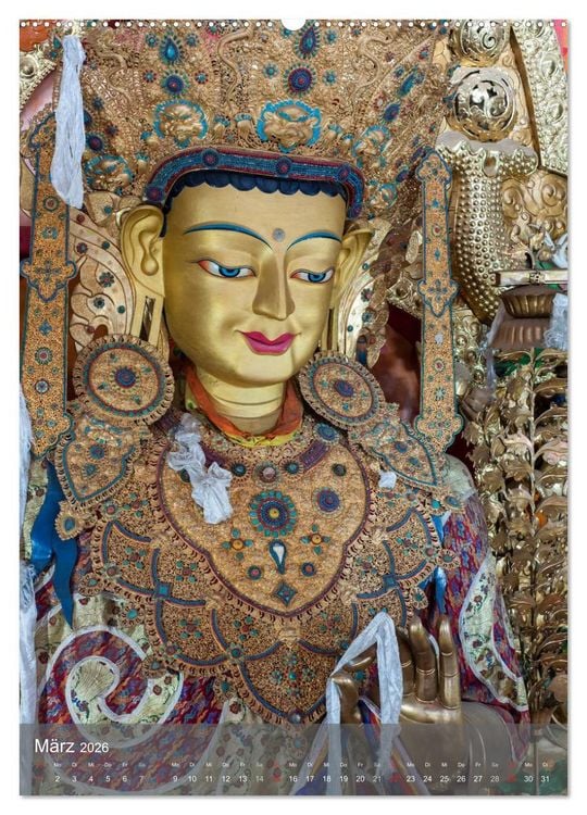 Produktbild: Buddha - Harmonie und Gelassenheit (hochwertiger Premium Wandkalender 2026 DIN A2 hoch), Kunstdruck in Hochglanz