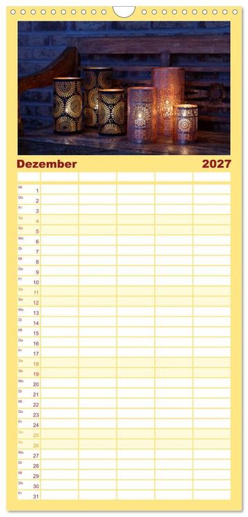 Produktbild: Familienplaner 2027 - Garten-Idylle 2027 mit 5 Spalten (Wandkalender, 21 x 45 cm) CALVENDO