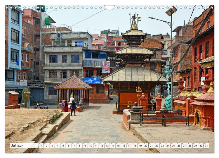 Produktbild: Das Kathmandutal (Wandkalender 2027 DIN A3 quer), CALVENDO Monatskalender