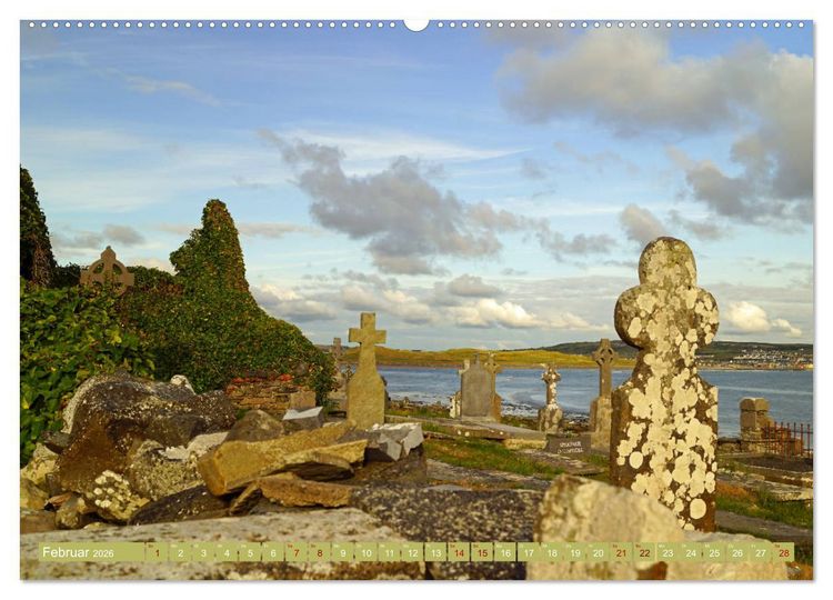 Produktbild: Ehrf&uuml;rchtige Stille - Friedh&ouml;fe in Irland (hochwertiger Premium Wandkalender 2026 DIN A2 quer), Kunstdruck in Hochglanz