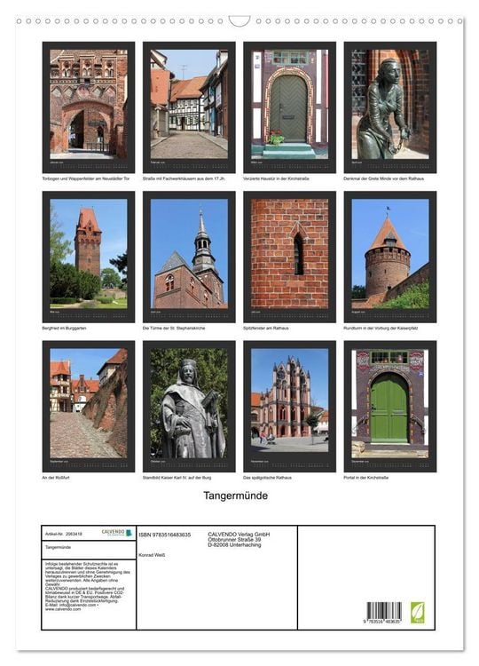 Produktbild: Tangerm&uuml;nde (Wandkalender 2026 DIN A2 hoch), CALVENDO Monatskalender