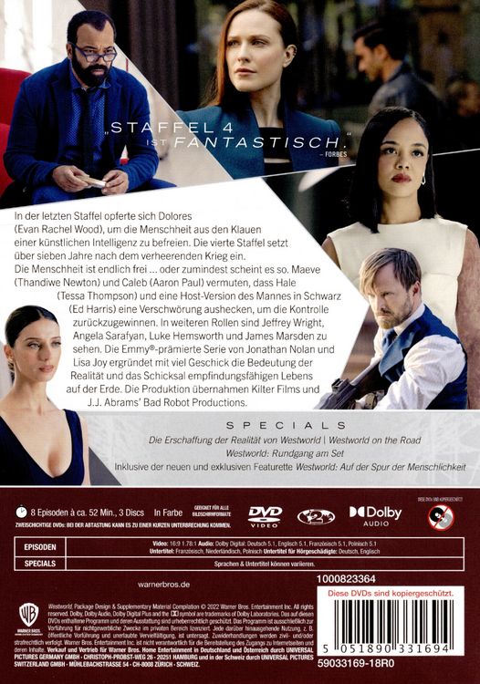 Produktbild: Westworld - Staffel 4 [3 DVDs]