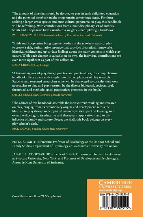 Produktbild: The Cambridge Handbook of Play