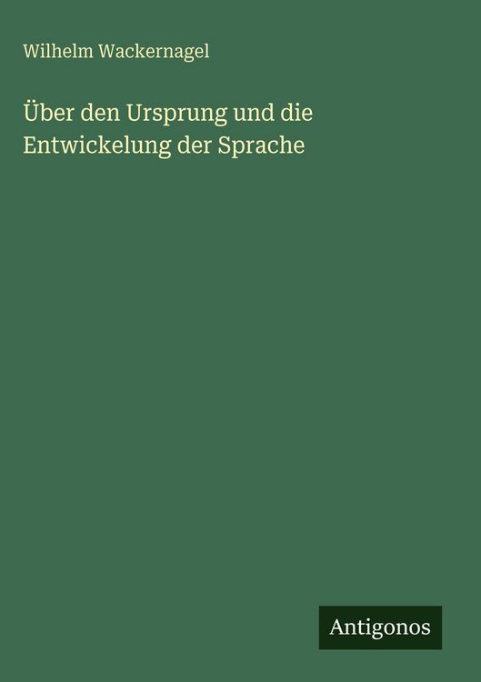 Produktbild: &Uuml;ber den Ursprung und die Entwickelung der Sprache