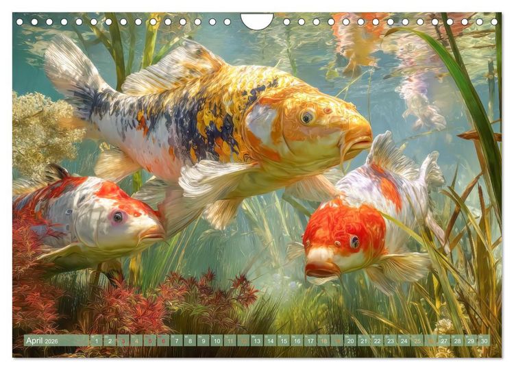 Produktbild: Kois - Ein Juwel unter Fischen (Wandkalender 2026 DIN A4 quer), CALVENDO Monatskalender