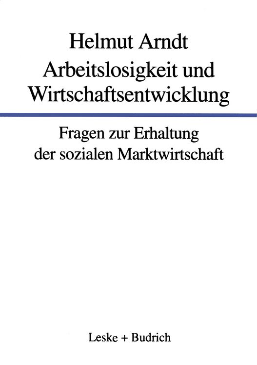 Produktbild: Arbeitslosigkeit und Wirtschaftsentwicklung