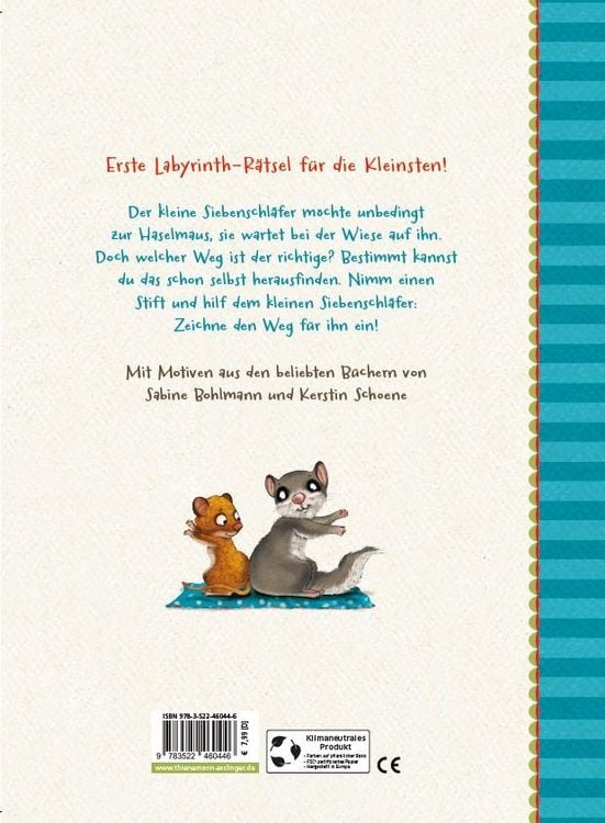Produktbild: Der kleine Siebenschl&auml;fer: Zeig mir den Weg durchs Labyrinth!