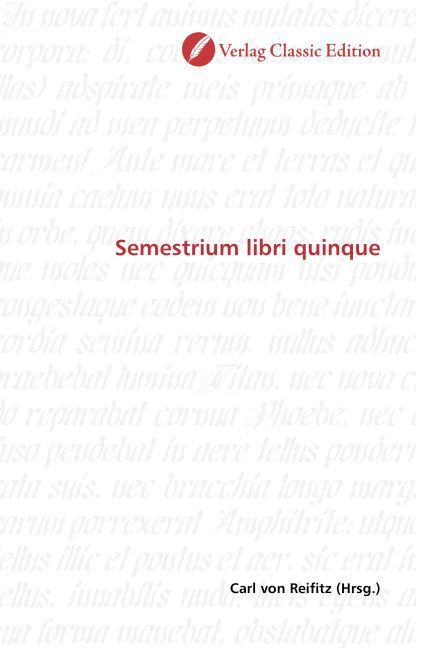 Produktbild: Semestrium libri quinque