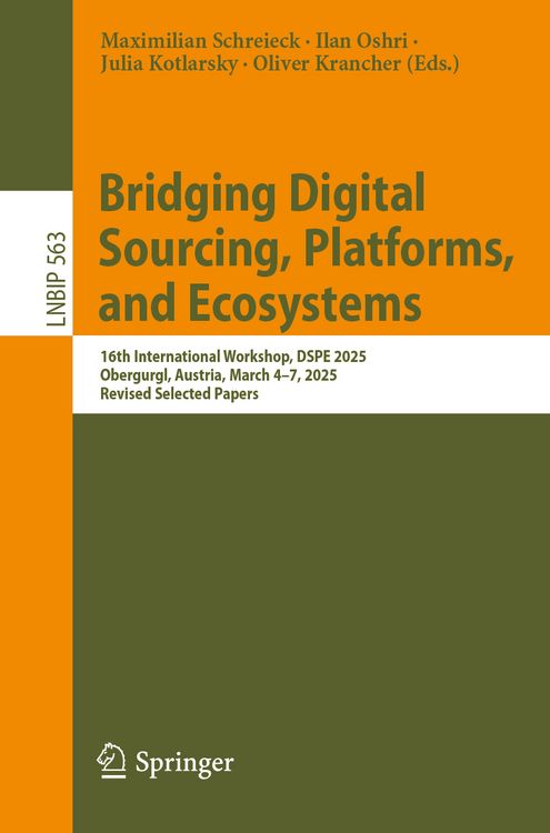 Produktbild: Bridging Digital Sourcing, Platforms, and Ecosystems