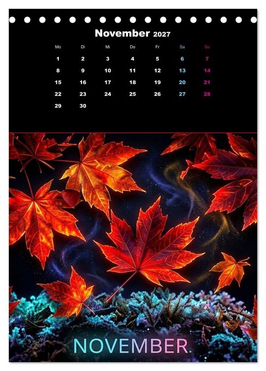 Produktbild: Neon Botanicals - Flora im Lichtrausch (Tischkalender 2027 DIN A5 hoch), CALVENDO Monatskalender