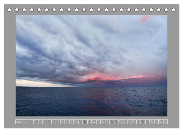 Produktbild: Nur Himmel und Meer (Tischkalender 2026 DIN A5 quer), CALVENDO Monatskalender