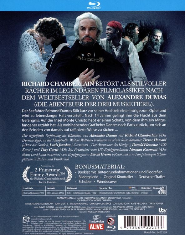 Produktbild: Der Graf von Monte Christo - mit Richard Chamberlain (Filmjuwelen)