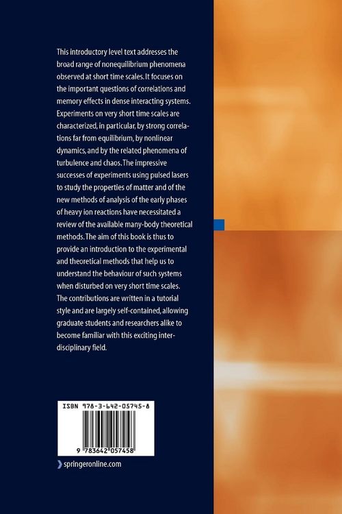 Produktbild: Nonequilibrium Physics at Short Time Scales