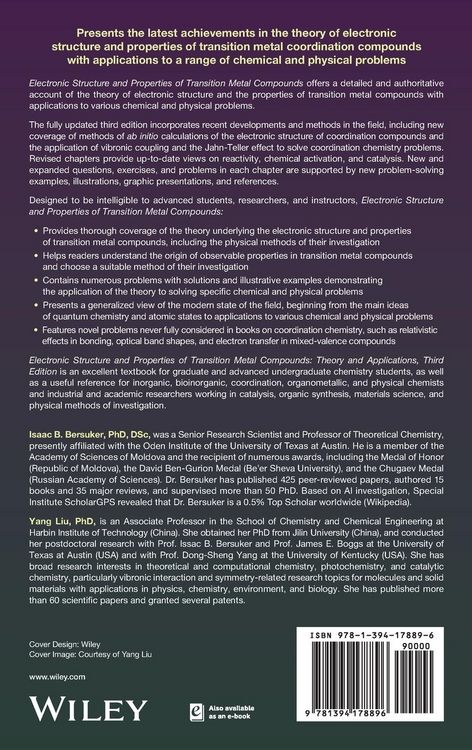 Produktbild: Electronic Structure and Properties of Transition Metal Compounds