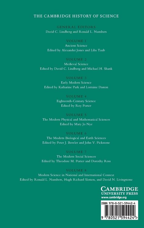 Produktbild: The Cambridge History of Science