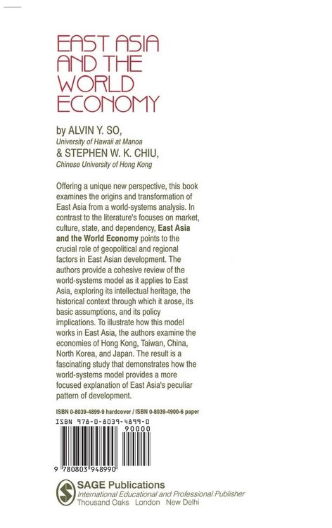 Produktbild: East Asia and the World Economy