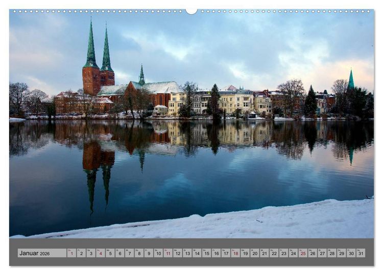Produktbild: Ansichten der L&uuml;becker Altstadtinsel (Wandkalender 2026 DIN A2 quer), CALVENDO Monatskalender