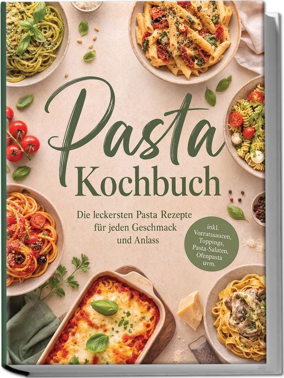 Produktbild: Pasta Kochbuch: Die leckersten Pasta Rezepte f&uuml;r jeden Geschmack und Anlass &ndash; inkl. Vorratssaucen, Toppings, Pasta-Salaten, Ofenpasta uvm.