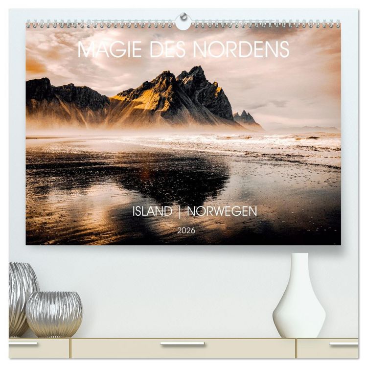 Produktbild: Magie des Nordens, Island und Norwegen (hochwertiger Premium Wandkalender 2026 DIN A2 quer), Kunstdruck in Hochglanz