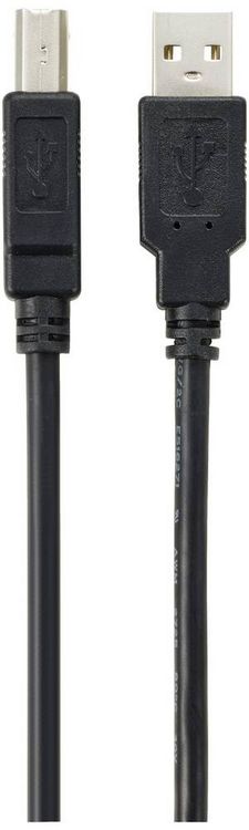 Produktbild: Renkforce USB-Kabel USB 2.0 USB-A Stecker, USB-B Stecker 10.00 m Schwarz Geflechtschirm RF-5770782