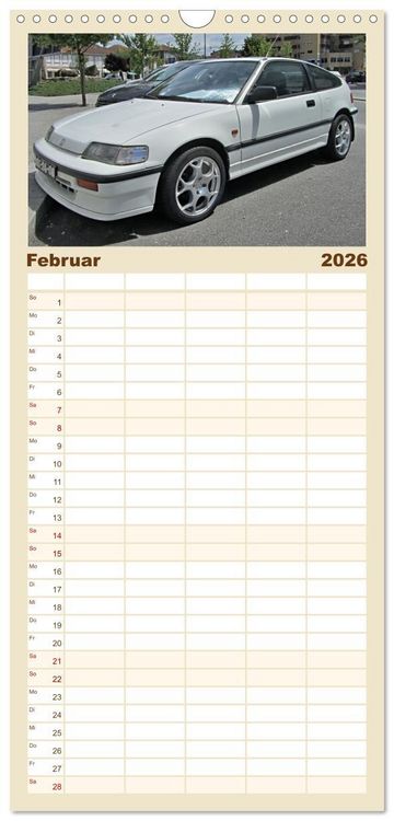 Produktbild: Familienplaner 2026 - Autos, die wir liebten mit 5 Spalten (Wandkalender, 21 x 45 cm) CALVENDO