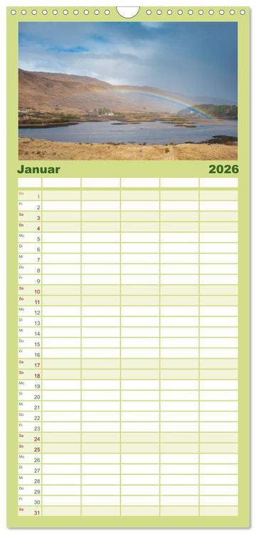 Produktbild: Familienplaner 2026 - Irland. Wild Atlantic Views. mit 5 Spalten (Wandkalender, 21 x 45 cm) CALVENDO