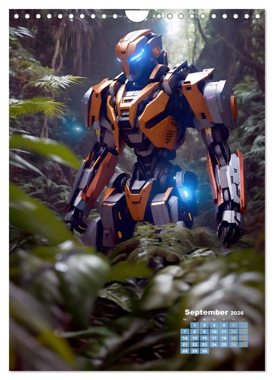 Produktbild: Roboter Nachtwache (Wandkalender 2026 DIN A4 hoch), CALVENDO Monatskalender