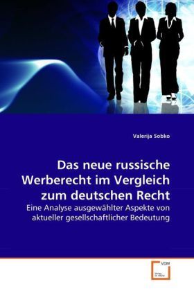 Produktbild: Sobko, V: Das neue russische Werberecht im Vergleich zum deu