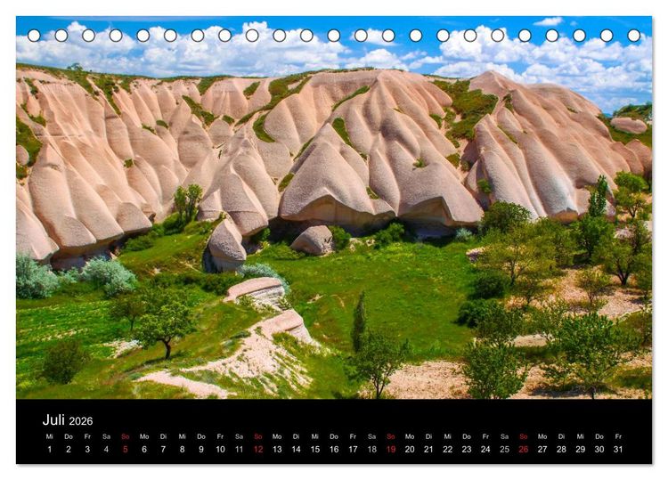 Produktbild: T&uuml;rkei - fantastisches Kappadokien (Tischkalender 2026 DIN A5 quer), CALVENDO Monatskalender