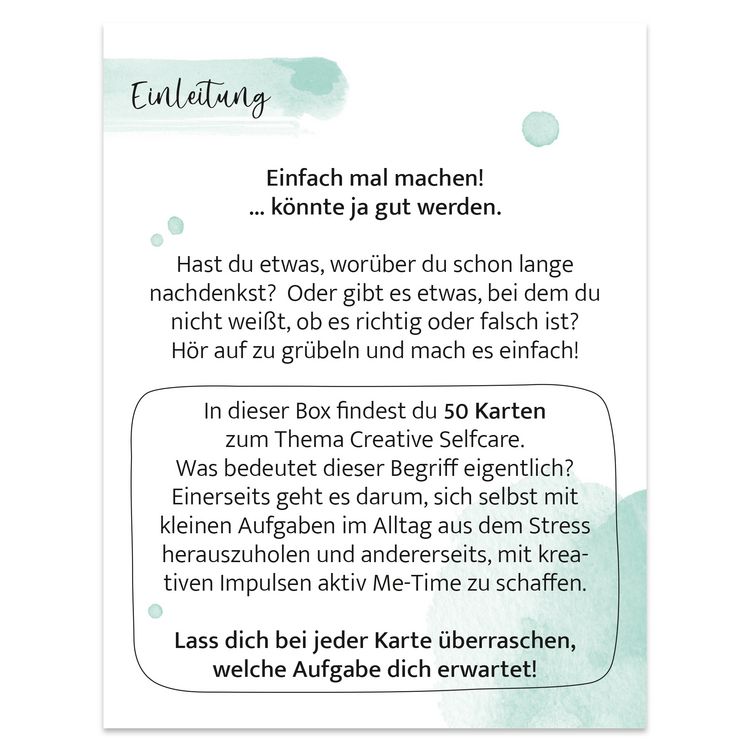 Produktbild: Meine kreative Selfcare-Box Das tu ich nur f&uuml;r mich! 50 achtsame & kreative Gl&uuml;cksmomente
