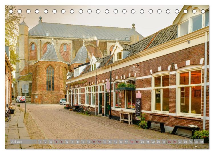 Produktbild: Ein Blick auf Veere in Zeeland (Tischkalender 2026 DIN A5 quer), CALVENDO Monatskalender