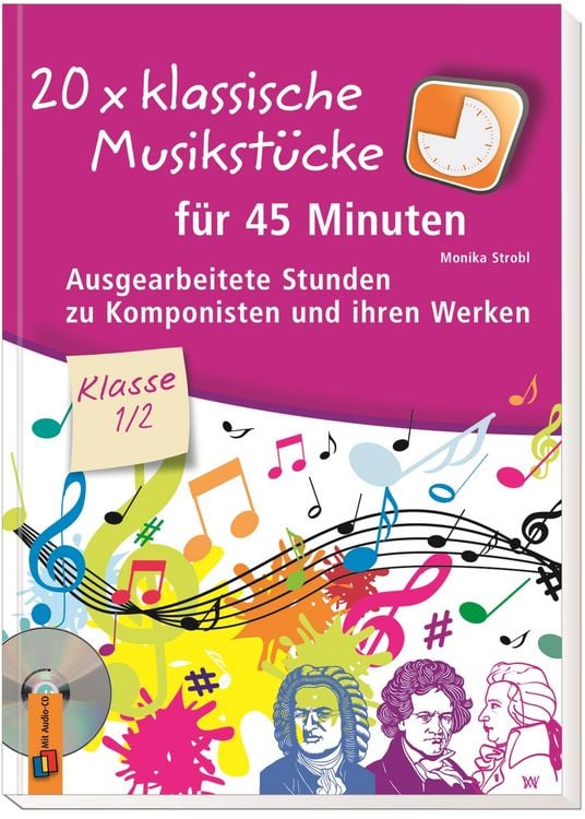 Produktbild: 20 x klassische Musikst&uuml;cke f&uuml;r 45 Minuten &ndash; Klasse 1/2