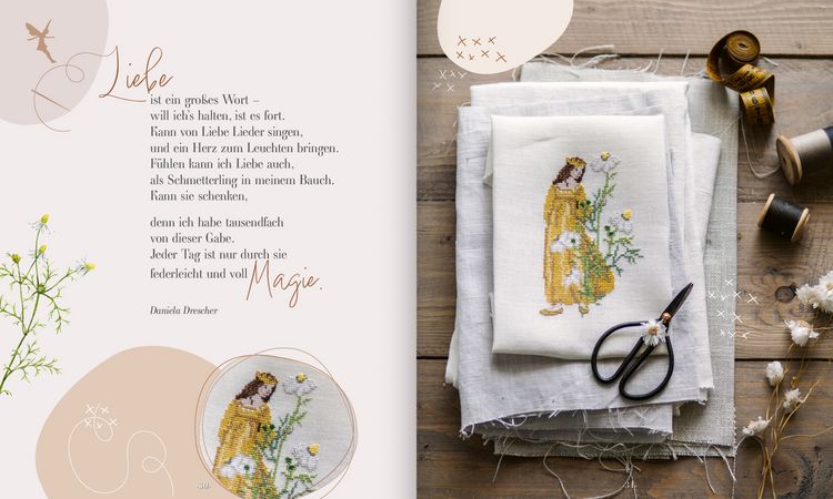 Produktbild: Liebevolle Stickereien nach Motiven von Daniela Drescher