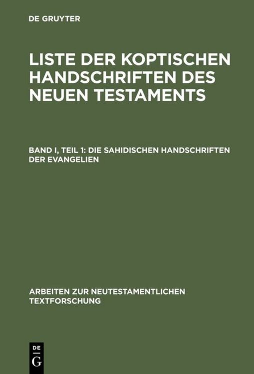 Produktbild: Die sahidischen Handschriften der Evangelien