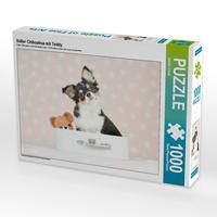 Produktbild: CALVENDO Puzzle S&uuml;&szlig;er Chihuahua mit Teddy | 1000 Teile Lege-Gr&ouml;&szlig;e 64x48cm Foto-Puzzle f&uuml;r gl&uuml;ckliche Stunden